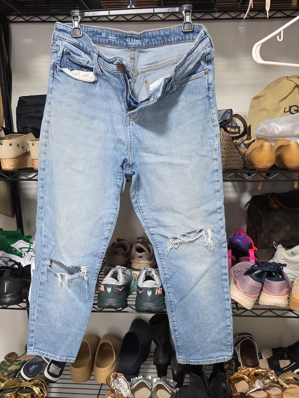 Light Blue Distressed Women's Jeans